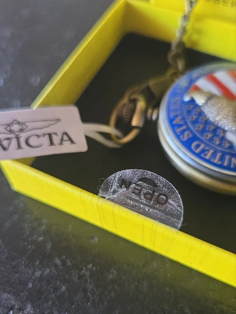 INVICTA 49008 Patriotic Eagle Pocket Watch - Blue and Red